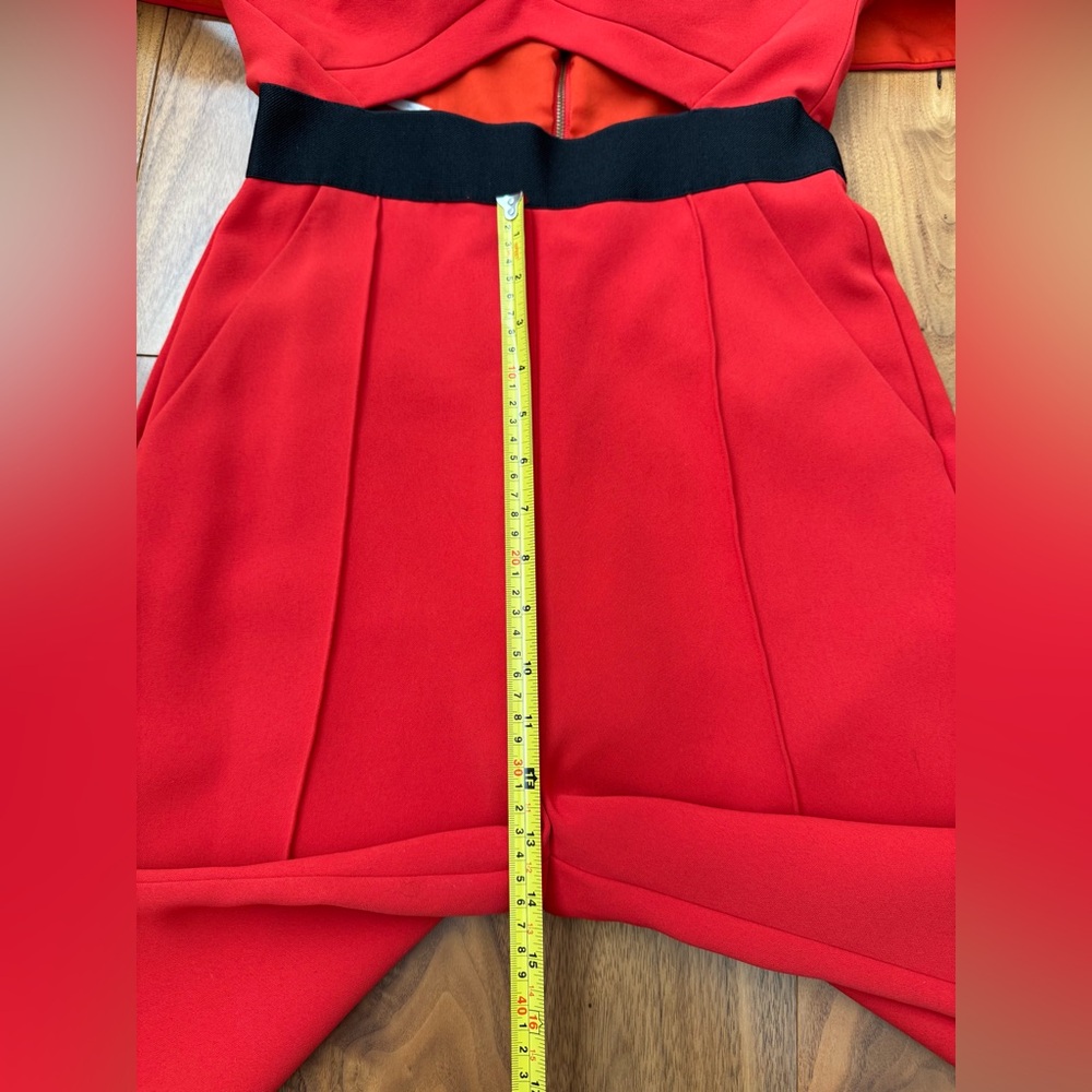 Self-Portrait Off-Shoulder Jumpsuit Red US 6 - Picture 14 of 16